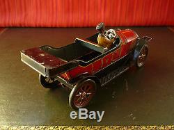 Very Rare c. 1915 HESS Tin Crank Wind-up Flywheel Open Tourer Oldtimer Car