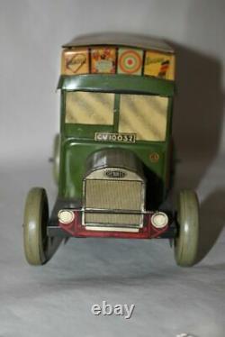 Very rare CHAD VALLEY BISCUIT DELIVERY VAN TRUCK Wind Up Tin Litho Toy Car