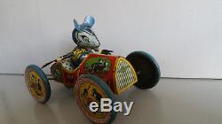Very rare Ingap Tin TOPOLINO car lithographed tin auto with mouse driver
