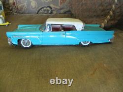 Vintage 11.5 Bandai Japan 1958 Lincoln Continental Mark 3 Tin Friction Toy Car