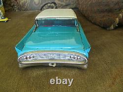 Vintage 11.5 Bandai Japan 1958 Lincoln Continental Mark 3 Tin Friction Toy Car