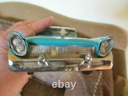 Vintage 11.5 Bandai Japan 1958 Lincoln Continental Mark 3 Tin Friction Toy Car