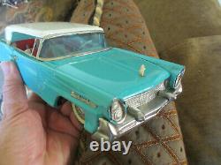 Vintage 11.5 Bandai Japan 1958 Lincoln Continental Mark 3 Tin Friction Toy Car