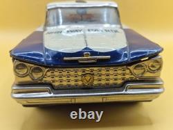 Vintage 11 Made in Japan Tin Highway Patrol Police Car Friction Toy 28cm IK-60