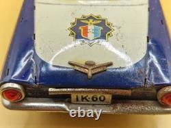 Vintage 11 Made in Japan Tin Highway Patrol Police Car Friction Toy 28cm IK-60
