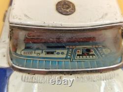 Vintage 11 Made in Japan Tin Highway Patrol Police Car Friction Toy 28cm IK-60
