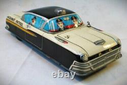 Vintage 11 Tin Friction Police Car Highway Patrol Modern Toys Made in Japan