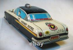 Vintage 11 Tin Friction Police Car Highway Patrol Modern Toys Made in Japan