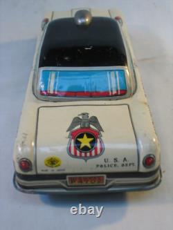 Vintage 11 Tin Friction Police Car Highway Patrol Modern Toys Made in Japan