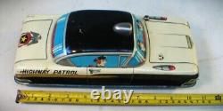 Vintage 11 Tin Friction Police Car Highway Patrol Modern Toys Made in Japan