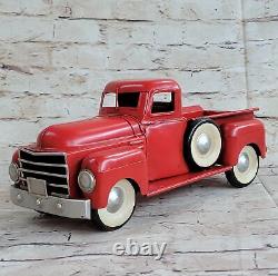 Vintage 12 Red Trucks Handmade Metal Old Car Model Red Pickup Truck Gift Deal