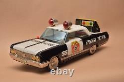 Vintage 15 RARE Tin Toy BUICK Police Car ICHIKO Highway Patrol Battery + Box