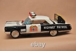 Vintage 15 RARE Tin Toy BUICK Police Car ICHIKO Highway Patrol Battery + Box