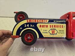 Vintage 15 Wyandotte Toys Emergency Auto Service Tow Truck