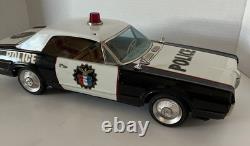Vintage 16 Asakusa Mercury Cougar Highway Patrol Police Tin Car Toy Rare Japan