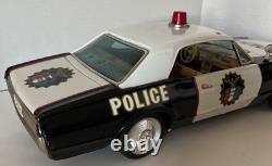 Vintage 16 Asakusa Mercury Cougar Highway Patrol Police Tin Car Toy Rare Japan