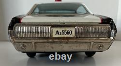 Vintage 16 Asakusa Mercury Cougar Highway Patrol Police Tin Car Toy Rare Japan