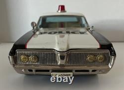 Vintage 16 Asakusa Mercury Cougar Highway Patrol Police Tin Car Toy Rare Japan
