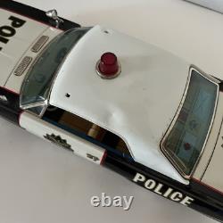 Vintage 16 Asakusa Mercury Cougar Highway Patrol Police Tin Car Toy Rare Japan
