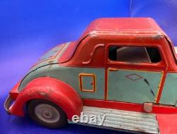Vintage 16 Marx Toys Super Deluxe Coupe Car, Pressed Steel, Battery Operated