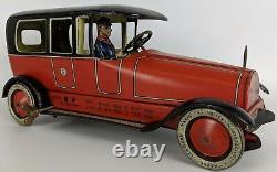 Vintage 1918 LEHMANN Terra EPL 720 Tin Lithographed Clockwork Limousine Toy Car