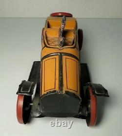 Vintage 1920's J Chein Tin Litho Roadster #221 Race Car Racer