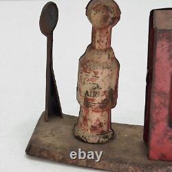 Vintage 1920s/1930s Marx Tin Litho Gas Station Island Car Gas Pump Motor Oil Toy