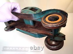 Vintage 1920s Schieble Dayton 17 Pressed Steel Tin Toy Car with Rear Luggage Rack