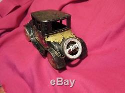Vintage 1922 Arcade cast iron lage 8.5 Dodge coupe RARE PAINT! Withdriver toy car