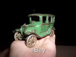Vintage 1923 Arcade Cast Iron Model T Ford Sedan Toy Car 5 Long Original SUPERB