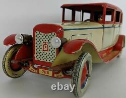 Vintage 1929 LEHMANN'Luxus' EPL 785 Tin Litho Clockwork Limousine Toy Sedan Car