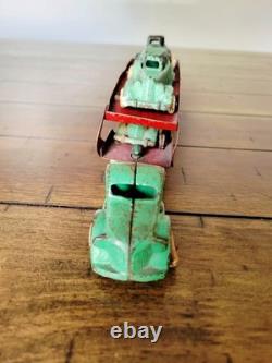 Vintage 1930's Arcade Cast Iron Car Carrier / Hauler Truck with 4 Cars