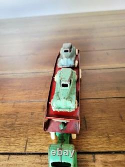 Vintage 1930's Arcade Cast Iron Car Carrier / Hauler Truck with 4 Cars