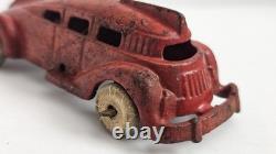 Vintage 1930's Hubley Futuristic Rocket Streamline Bus Red Vtg Rubber Wheels