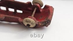 Vintage 1930's Hubley Futuristic Rocket Streamline Bus Red Vtg Rubber Wheels