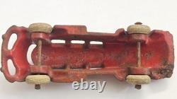 Vintage 1930's Hubley Futuristic Rocket Streamline Bus Red Vtg Rubber Wheels