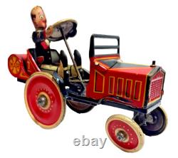 Vintage 1930's Marx Tin Litho No. 7 Coo Coo Car Windup with Driver