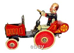 Vintage 1930's Marx Tin Litho No. 7 Coo Coo Car Windup with Driver