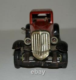 Vintage 1930s Hoge Fire Chief Pressed Steel Wind Up Car