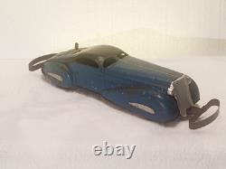 Vintage 1930s Marx Streamline Tin Wind-Up Sedan 13 Art Deco Car WORKS