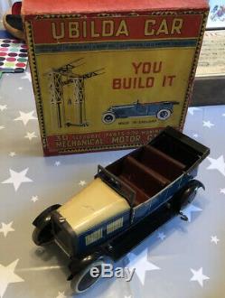 Vintage 1930s Pre War Burnett Ubilda Motor Constructor Car Boxed Meccano Tourer