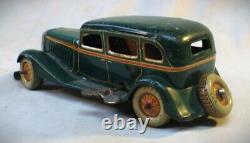 Vintage 1933 Ford Sedan Wind Up Tin Toy Car Made in Japan by Kuramochi