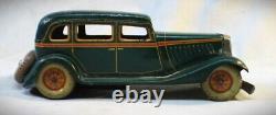 Vintage 1933 Ford Sedan Wind Up Tin Toy Car Made in Japan by Kuramochi