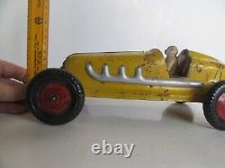 Vintage 1940s / 50's Marx The Champion Tin #7 Racer Car Push Toy (12)