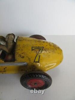 Vintage 1940s / 50's Marx The Champion Tin #7 Racer Car Push Toy (12)