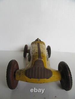 Vintage 1940s / 50's Marx The Champion Tin #7 Racer Car Push Toy (12)