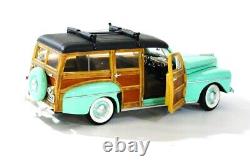 Vintage 1948 Ford Scala WOODY Car Model Collection 1/18 Toys metal Barrel Solid