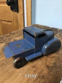 Vintage 1950'S MARX TOYS DELUXE AUTO TRANSPORT Pressed Steel Toy TRUCK