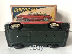 Vintage 1950 SATO Chrysler Tin Friction Car In Original Box (LOOK) No Reserve