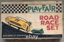 Vintage 1950' Slot Car PLAYFAIR ROAD RACE SET for EATON'S OF CANADA